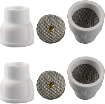 #12 Ceramic 4-Pack White TIG Welding Cup