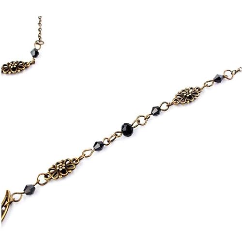 Miniatura 6 de Aimimier Cadena de cabeza de cristal vikingo, cadena de cabeza de luna, cadena de cabeza de círculo de Halloween, cadena de frente de luna