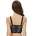 Shawhuaa Womens Sexy Lace V Neck Bralette Tank Top Half Cami Sports Bra Black