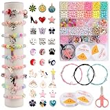 ONBAGLST 1600 Teile Perlen für Armbänder Kinderperlen zum Auffädeln Armbänder selbst machen Perlen DIY Kunsthandwerk Perlen für Geburtstagsgeschenke für Kinder Mädchen im Alter von 6-12 (style1)