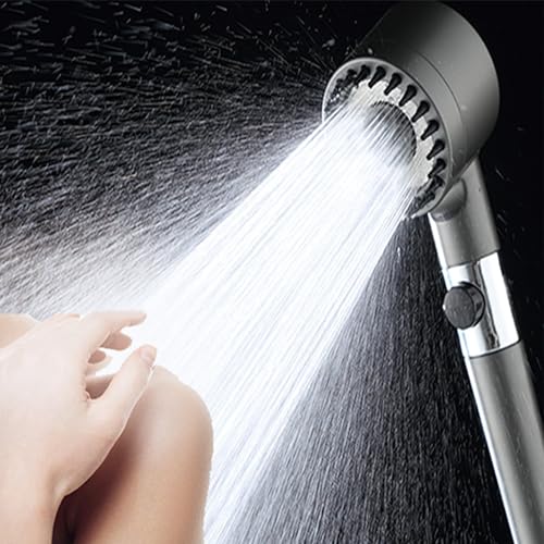 シャワーヘッド 節水シャワー 水圧アップ 止水ボタン節水 低水圧 超微細気泡 手元止水 手元スイッチ 軽量 増圧 塩素除去 マイクロナノバブル 3段階モード 取付簡単 ホワイト ミスト