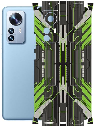 Image of AtOdds - Full Body Back Screen Guard Protector Film - Lamination Wrap Skin Sticker Compatible with XIAOMI Mi 12 PRO | Scratchproof Matte Finish (Cyber Green)