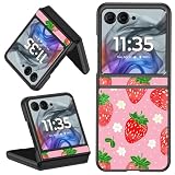 for Motorola Moto Razr 50/Razr 60/Moto Razr 2024/Moto Razr 2025 Phone Case Lightweight Slim Hard PC Anti-Slip Shockproof Protective Cover for Moto Razr 50/Moto Razr 2025,Pink Strawberry