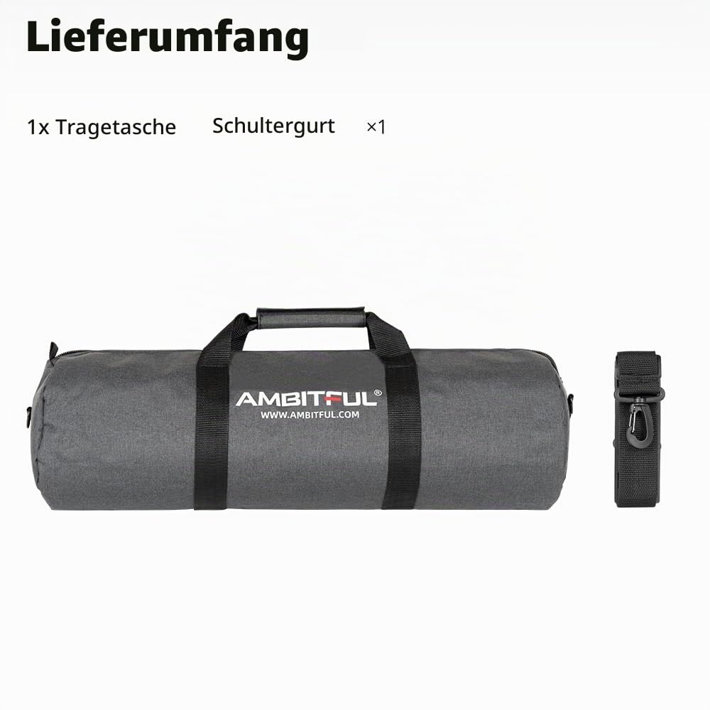 AMBITFUL Widened Version Tripod Carrying Case Bag 110CM / 43.3inch for Light Stands,Boom Stand,Umbrella and Tripod Photography Accessories(110cm/43.3in) x (Φ22cm/8.66in)