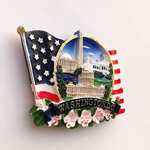 Imán Decorativo 3D Bandera Washington D.C. 6.5x9.5 cm miniatura 4