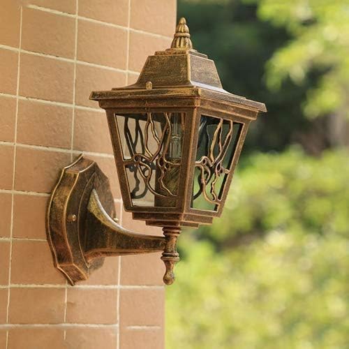 KUYT Sconce Prijst Retro Simple Creative European Wall Lamp Outdoor Alumiregenbestendig Waterdichte Heldere Glazen Wand Sconce Balcone Terrace Garden Corridor Trap Vintage Wall Lantern Indoor Home/Omh