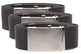 Langlebig. Duke London Herren-Gürtel, groß, 3er-Pack Gr. 3XL (117/122 cm), Schwarz