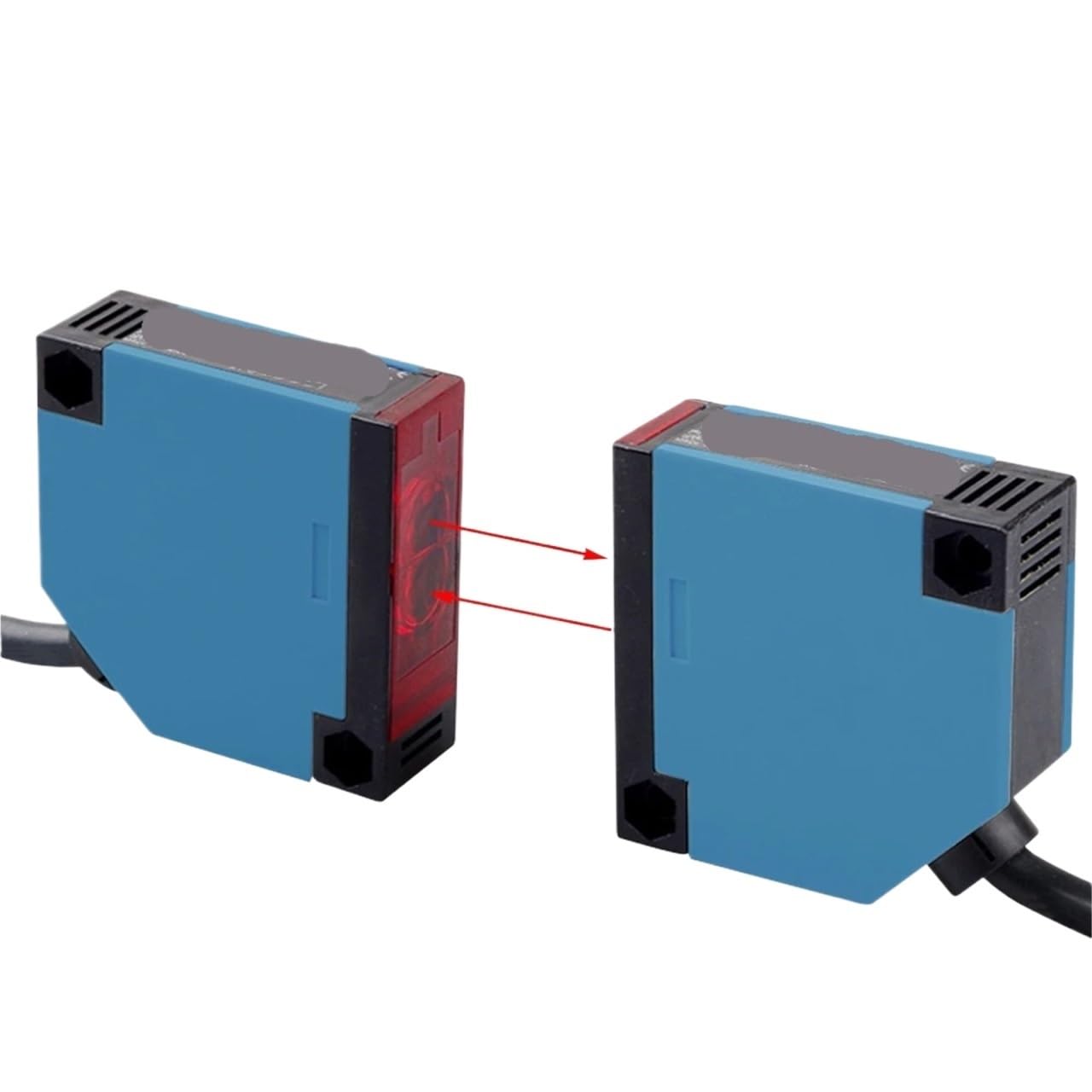 1 Uds Salida de relé 5m a través detección Haz Interruptor Sensor proximidad Foto infrarroja 12-250V NPN/PNP Transistor/relé(90-250VAC Dark-ON)