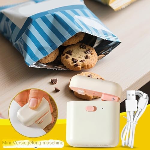 Torba mühürleyici, kullanışlı taşınabilir atıştırmalık torbası, tekrar açma aleti, ev, piknik, seyahat ve buzdolabı için mutfak yardımcısı - Görsel 6