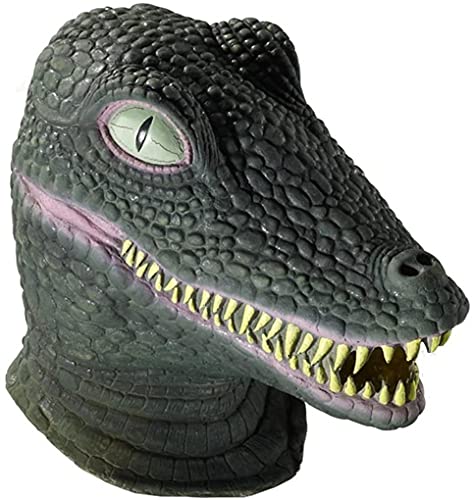 Forum Novelties Men's Deluxe Adult Latex Crocodile Mask, Multi Colored, One Size