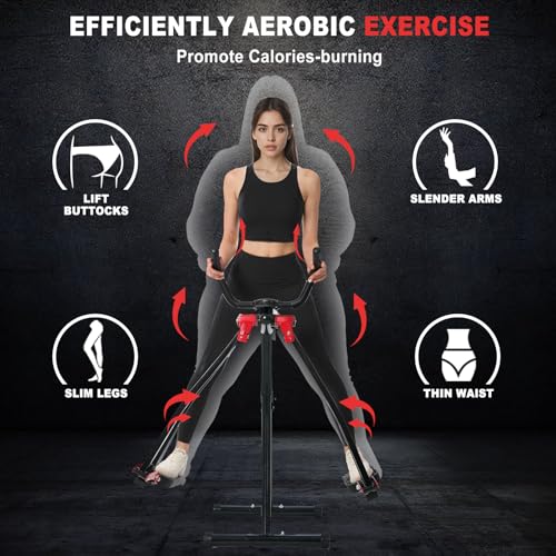 Image of OSCILLATING SLIM Air Walker Exercise Machine, Cardio Cross Trainer Glider for Home Exercise, Foldable Elliptical for Small Spaces, 350LBS Weight Capacity