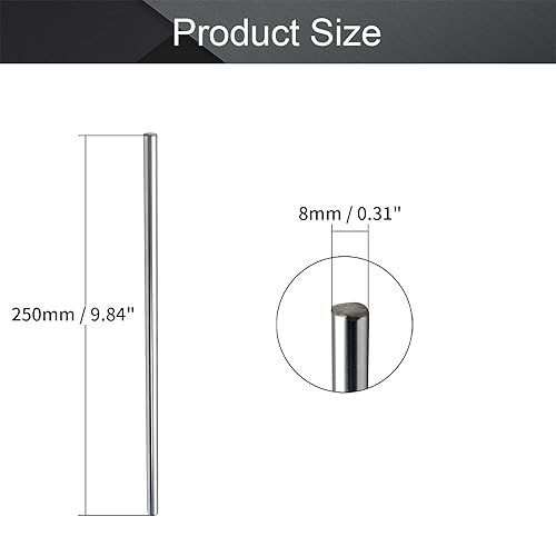 Vista 27 de Othmro 0.472 in x 12.992 in Varilla endurecida cromada eje de movimiento lineal/guía 1 unids