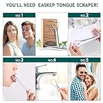 Tongue Scraper (2 Pack), Wide-head Tongue Cleaner with Nice Carrying Box, Easkep 100% Stainless Steel Tongue Scrapers Cleaners, for Men, Women, Adults, Kids，Silver - Image 5