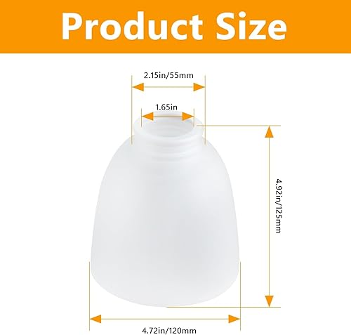 Miniatura 2 de Paquete de 3 repuestos de pantalla de vidrio esmerilado blanco, cubiertas de luz para ventilador de techo, pantallas de globos de vidrio para