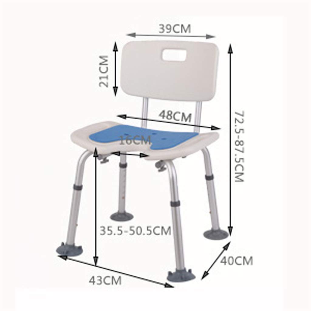 Ligero Taburete de baño/Ducha Silla elevadora de Ducha Asiento de bañera con Respaldo Antideslizante Pies de Ventosa Ayuda de Transferencia para Personas Mayores Minusválido Discapacitado
