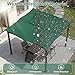 10x12ft Canopy Replacement Top for Lowe's Allen Roth Gazebo #GF-12S004B-1, Two Tiered Waterproof Gazebo Cover Roof with 8 Drainage Holes for BBQ Outdoor, Green