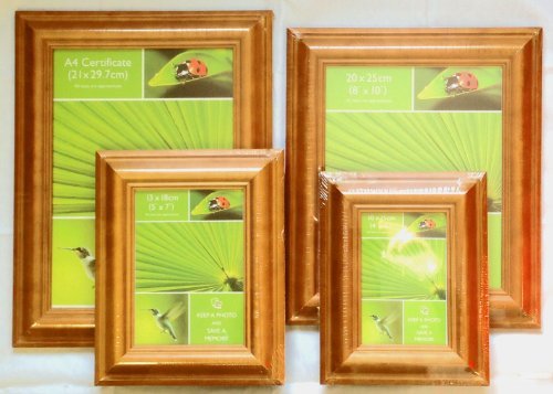 The Home Fusion Company Wooden Oak Honey Colour Pine Photo Picture Frame A4 Certificate