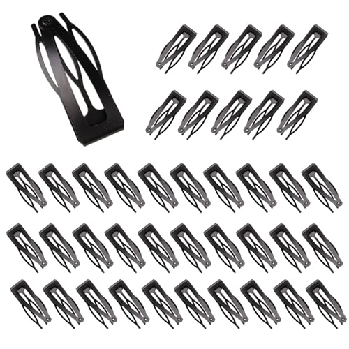 40 Piezas Clips De Pelo De Doble Agarre, Duradero Y De Colores Sólidos Clips Pelo De Metal A Presión, Pinzas Para El Cabello Niña para Producción De Cabellofabricación De Cabello, Trenzar Y Peinar