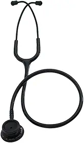 Estetoscópio Profissional Spirit Pro-Lite Adulto - Cabeça Dupla, Hastes em Metal, Leve, Nano Silicone - Black Edition