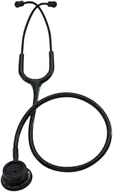 Estetoscópio Profissional Spirit Pro-Lite Adulto - Cabeça Dupla, Hastes em Metal, Leve, Nano Silicone - Black Edition