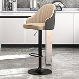 Robuste durable : la base de ce tabouret de bar a un diamètre de 45 cm et a une plus grande plage de puissance, de sorte que la chaise est plus sûre et plus stable ; l'anneau en caoutchouc antidérapant et sans rayures sous la base protège votre sol des rayures et réduit le bruit lors de la rotation.