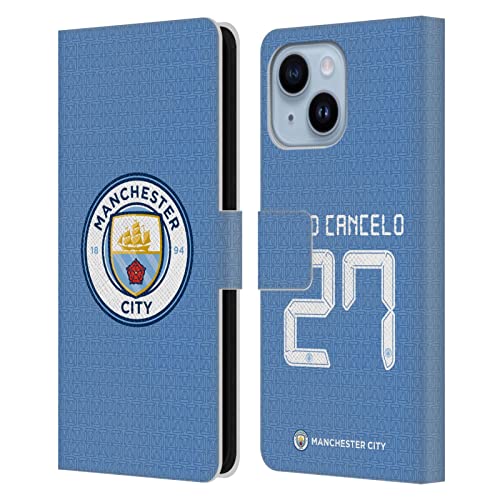Étui portefeuille cuir iPhone 14 Plus Man City pour éviter les rayures