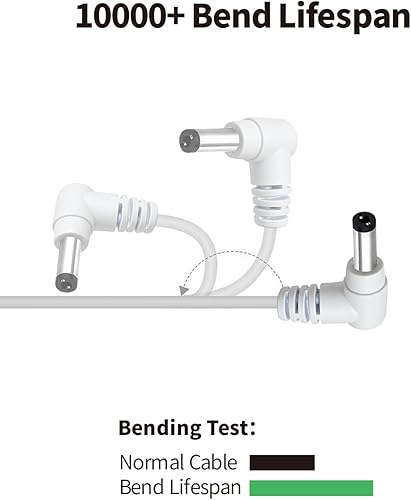 Miniatura 6 de Tonton Cable de extensión de alimentación de CC 4M 13.12FT 0.217 in x 0.083 in 5521 90 grados de ángulo recto hembra a CC macho Cable adaptador de