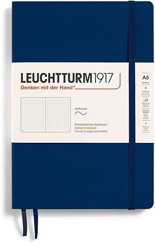 Miniatura 45 de LEUCHTTURM1917 - Cuaderno mediano A5 de tapa blanda, 123 páginas numeradas para escribir y llevar un diario (color verde bosque, rayado) Verde