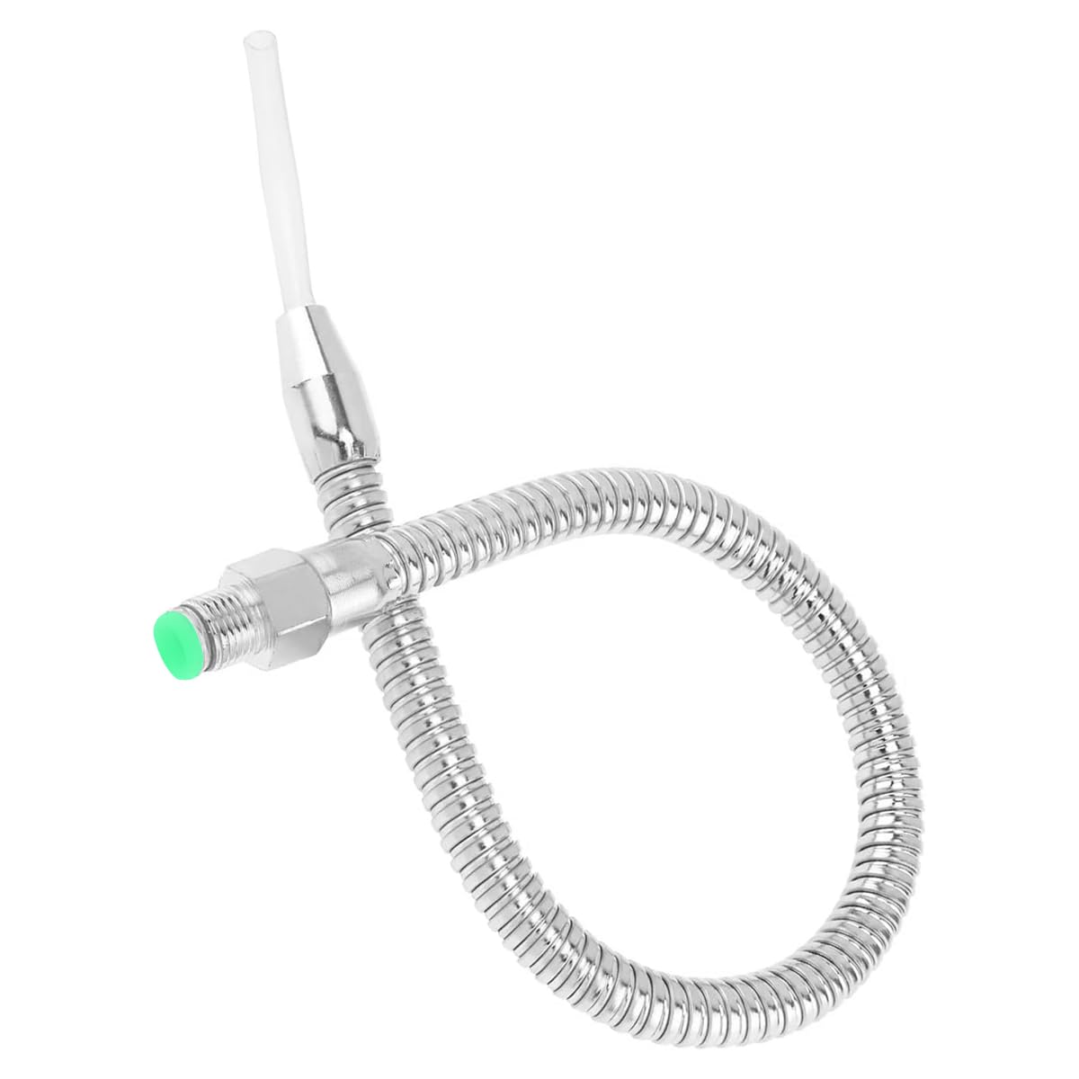 Tubo flexible de refrigeración por agua y aceite de metal con boquillas redondas para alto impacto en máquinas herramienta CNC, fresadoras y tornos.