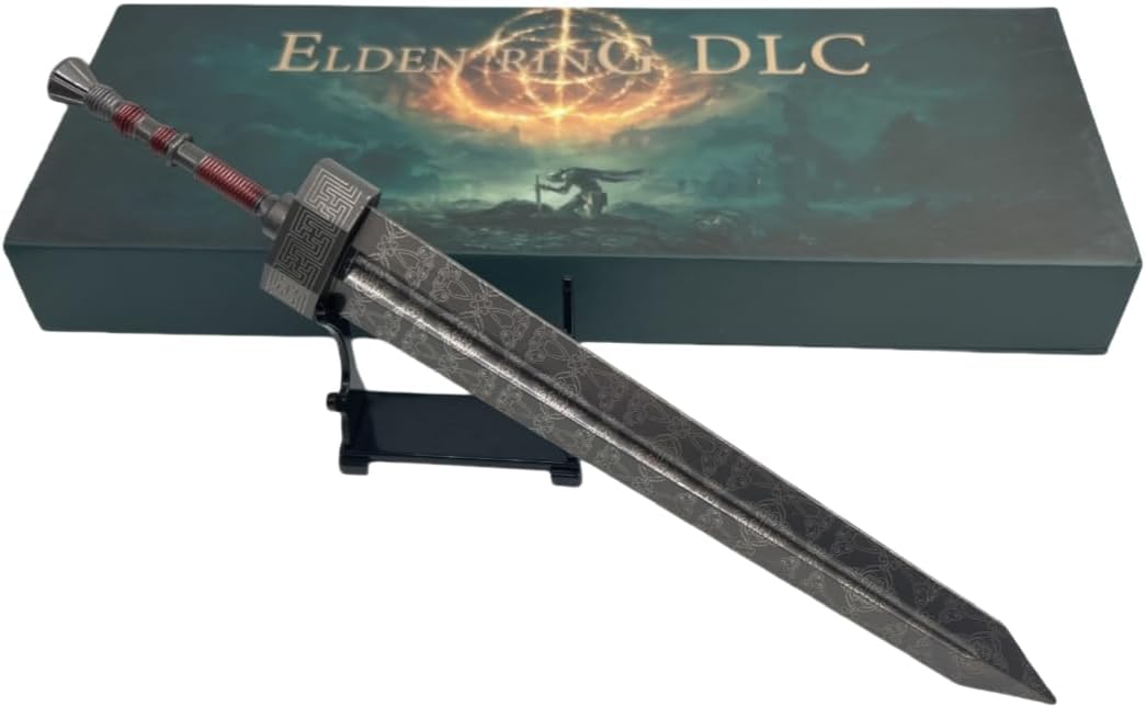 Superbuybox Game Elden Ring 12''Colossal Sword Greatsword Martial Arts Knife Action Figures Game Collection Keychain Gift Desk Decoration Giftbox