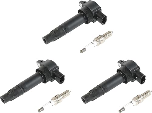 Miniatura 15 de Paquete de 3 bobinas de encendido DR39 y 6 bujías de iridio compatibles con Buick para Cadillac para Chevrolet para Oldsmobile Pontiac Allure