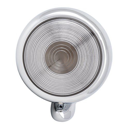 Kns Accessories 8153 Chrome 5" Diameter Teardrop Dummy Spot Light With Clear Plastic Lens, Metallic #TOP2