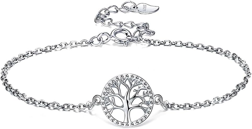 925 Sterling Silver Tree of Life Viking Yggdrasil Necklace Mjolnir