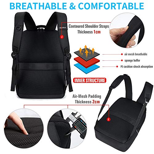 backpack school and laptop Waterproof School Backpack - Laptop Compartment & Pockets, Light Blue