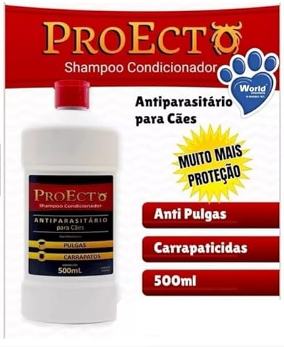 Shampoo e Condicionador Para Pets Anti Pulgas e Carrapatos Proecto 500ml