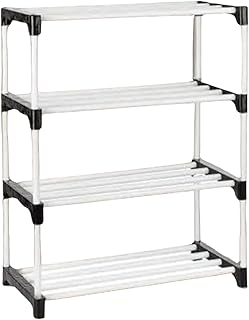 NILUX 4-Layer Adjustable Bookshelf for Home Library and Office Multipurpose Plastic Storage Rack with Sturdy Shelves Spac... Price In India
