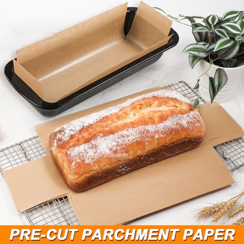 Webake Unbleached Parchment Paper Large Loaf Pan Liners for 13" x 5" Long Baking Bread, Original Precut, Non Toxic 100 Pcs by Webake - Image 5