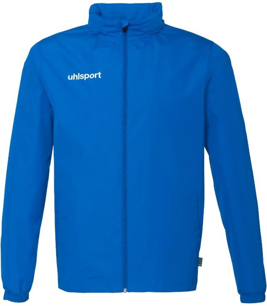 uhlsport Football Essential All-Weather Jacket, Rain Jacket, Outdoor Jacket with Hood for Players and Coaches, azure blue, L