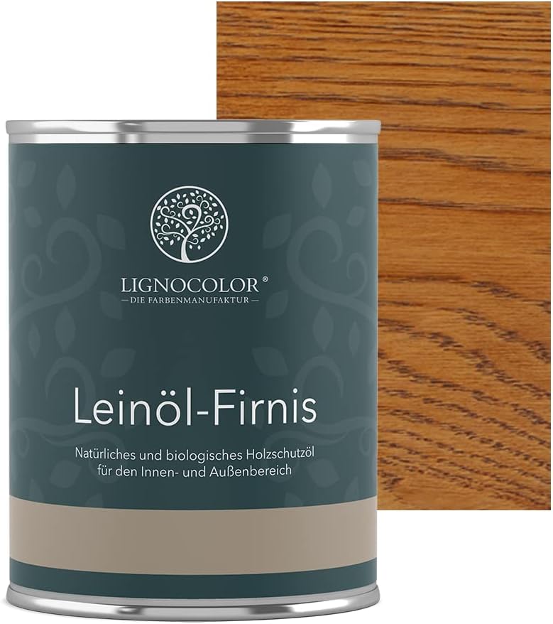 Lignocolor Leinölfirnis | Holzöl für den Innen- und Außenbereich | natürlicher Holzschutz (750ml ...