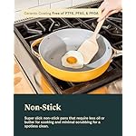 Caraway Nonstick Ceramic Cookware Set (12 Piece) Pots, Pans, Lids and Kitchen Storage - Non Toxic - Oven Safe & Compatible with All Stovetops - Gray - Image 5