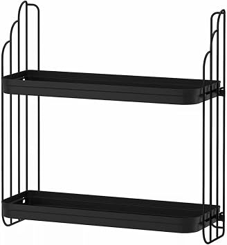 Ikea m20559412 APOTEKARE Apothecare Wall Shelf, Black, 20.0 x 20.5 inches 50 x 52 cm