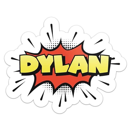 Comic Book Dylan Name Sticker - Waterproof Vinyl Decal for