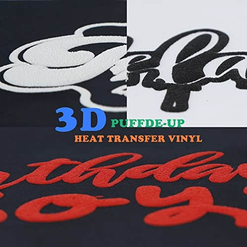 RENLI·TONG Renlitong 3D Puff Htv Matte Heat Transfer Vinyl Roll 12
