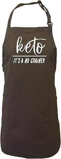 KETO IT'S A NO GRAINER Apron with 2 patch pockets