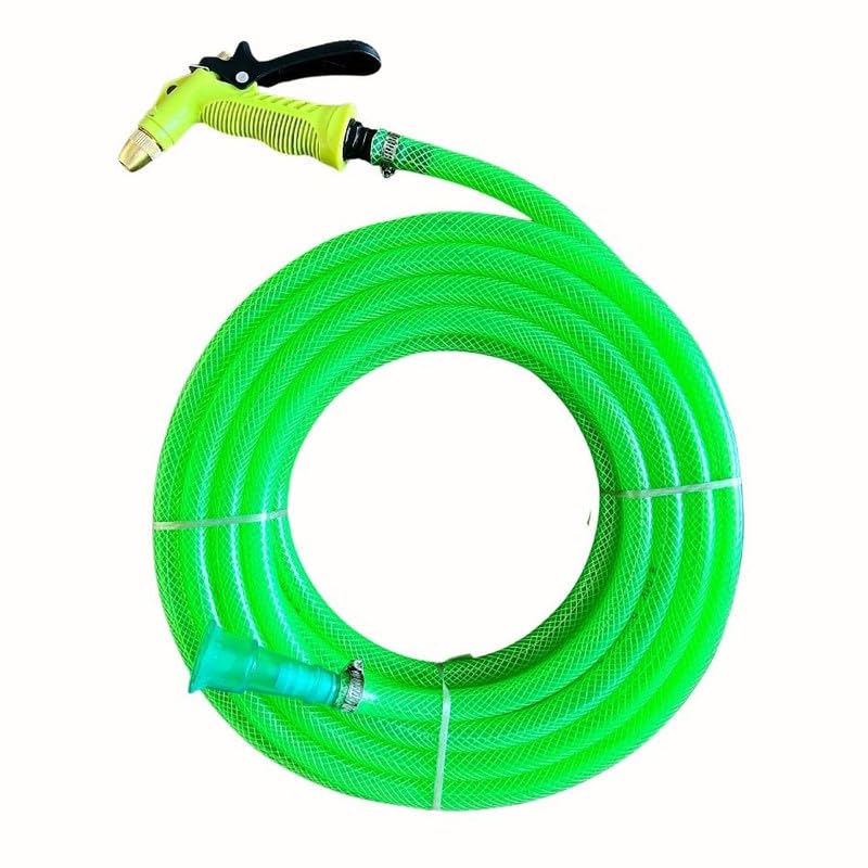 PIK Premium PVC Braided water pipe - Size 3/4 inch, 20 Meters long, Vibrant Parrot green color | With Spray gun and Accessories clamps & connector | Durable, flexible & Easy handling (B0CK4F5LX4) Amazon Price History, Amazon Price Tracker