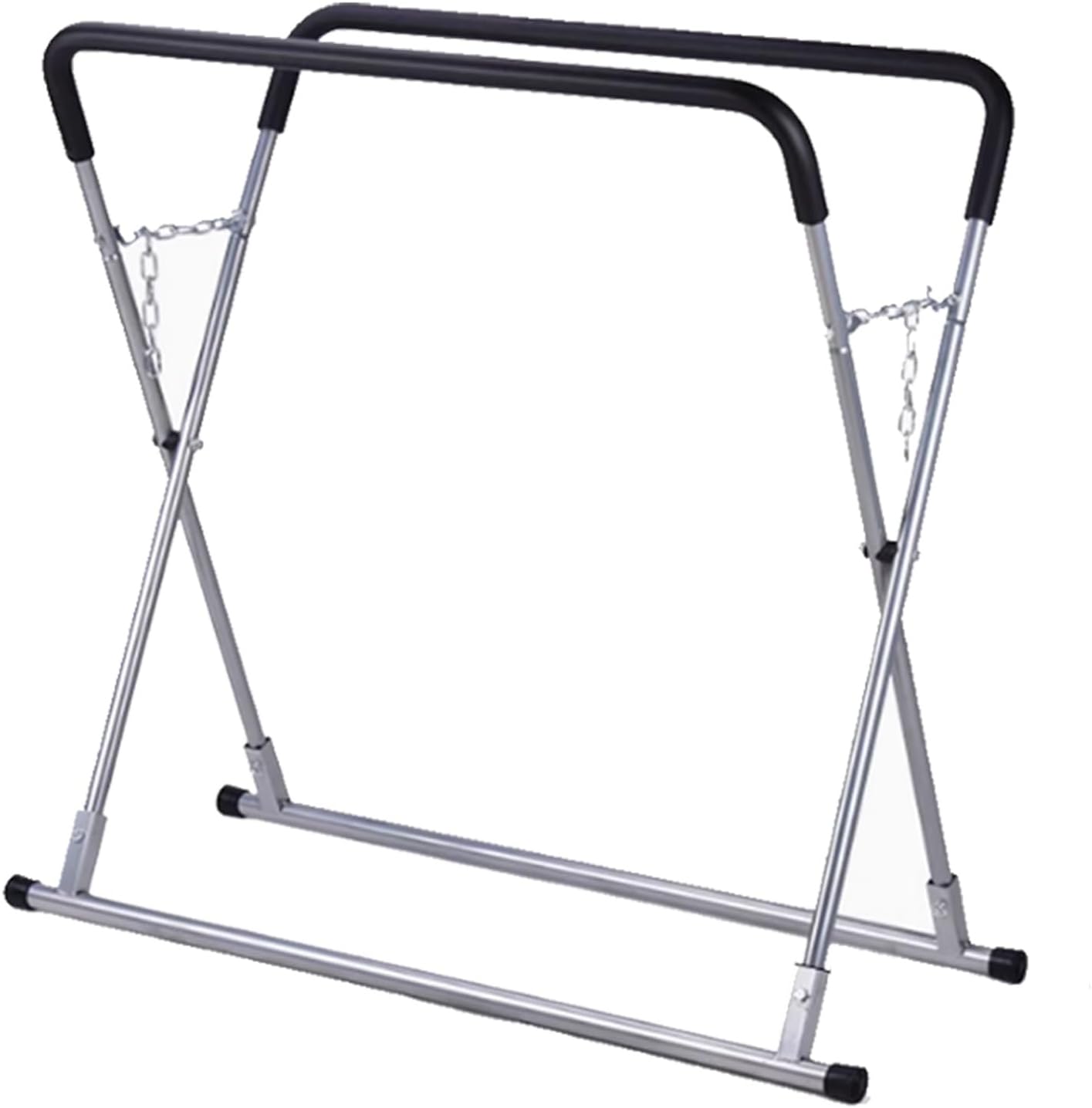 Silver Metal Auto Pating Rack, Adjustable Hight & Wide Automotive Paint Stand with J-Shaped Hook, Painting Rack for Car Repair Shop/ 4S Store/Factory