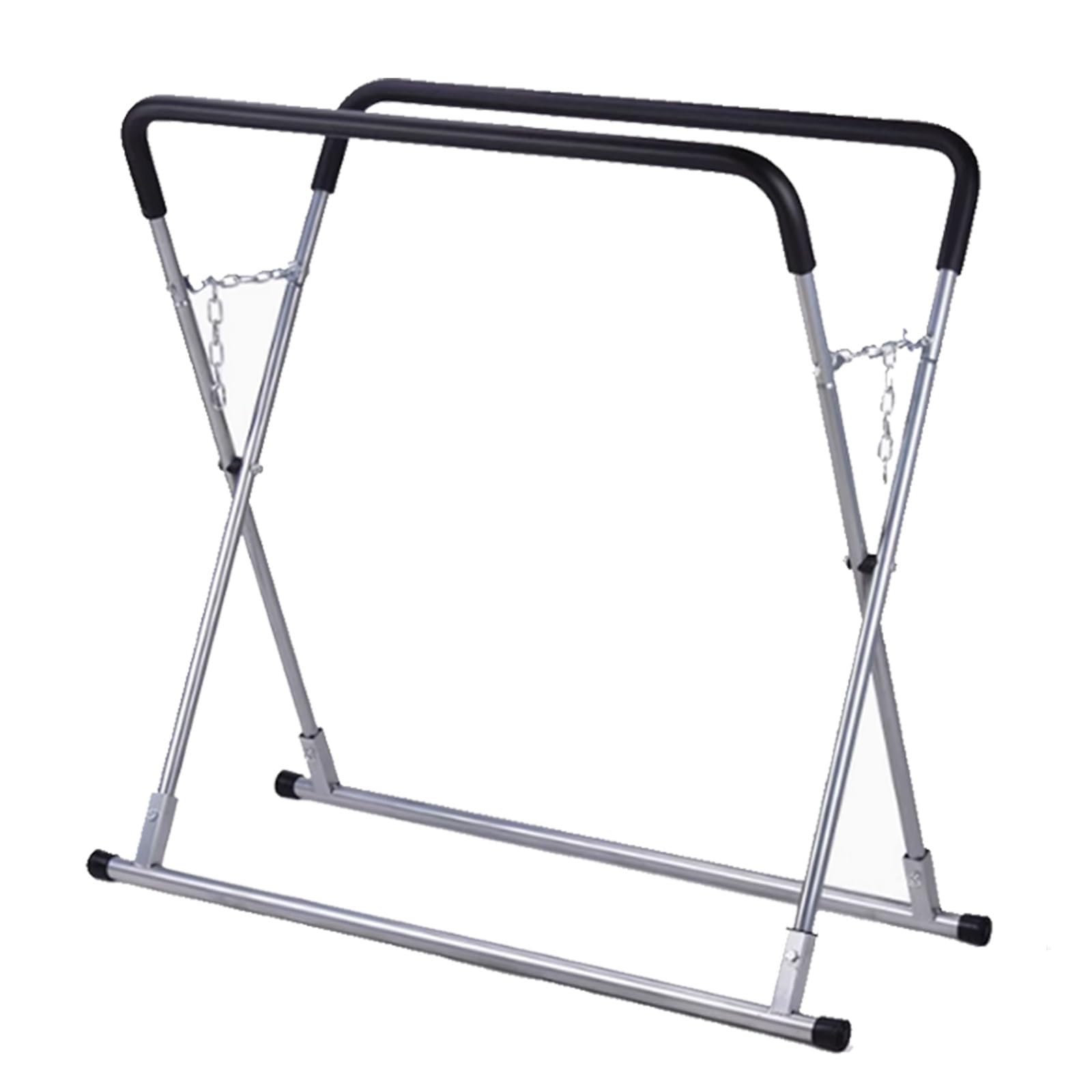 MZZKFC Silver Metal Auto Pating Rack, Adjustable Hight & Wide Automotive Paint Stand with J-Shaped Hook, Painting Rack for Car Repair Shop/ 4S Store/Factory