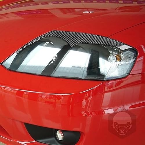 YETFDGH Headlight Eyebrows for Hyundai Coupe 2003 2004 2005 2006,Car Headlight Eyebrow Cover Trim Head Light Lamp Sticker Eyelids Trim Cover（1 pair）