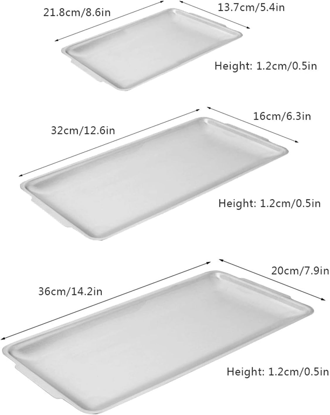 Baking Sheet Cookie Sheet Set of 3, Professional Stainless Steel Cookie Sheet Baking Tray Pan, Rectangular Baking Pan for DIY Baking