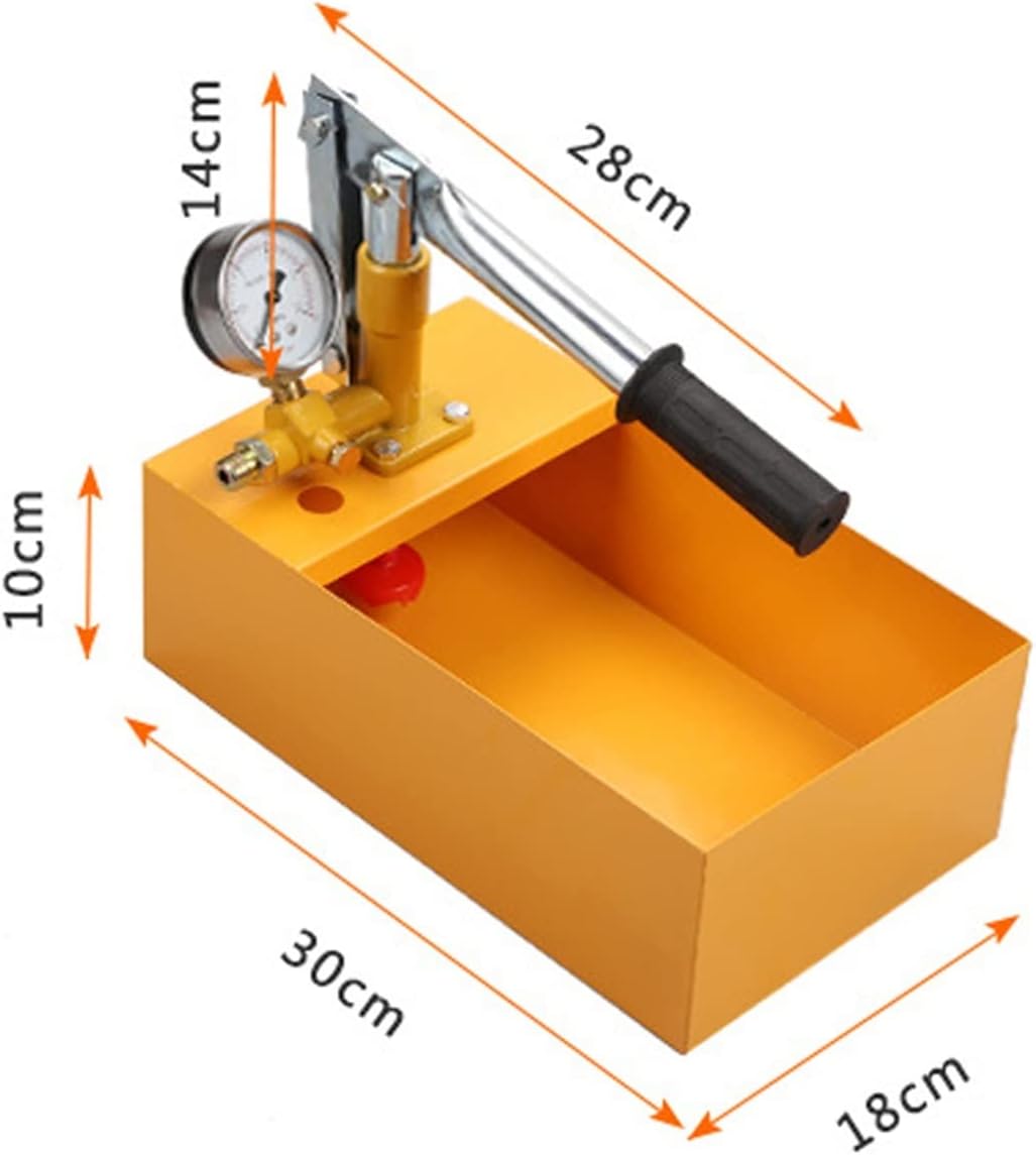 Mini Submersible Portable Electric Water Pump Professional Aluminum 2.5MPa 25KG Water Pressure Tester Pressure Test Pump Manual Hydraulic Test Pump G1/2" Hose